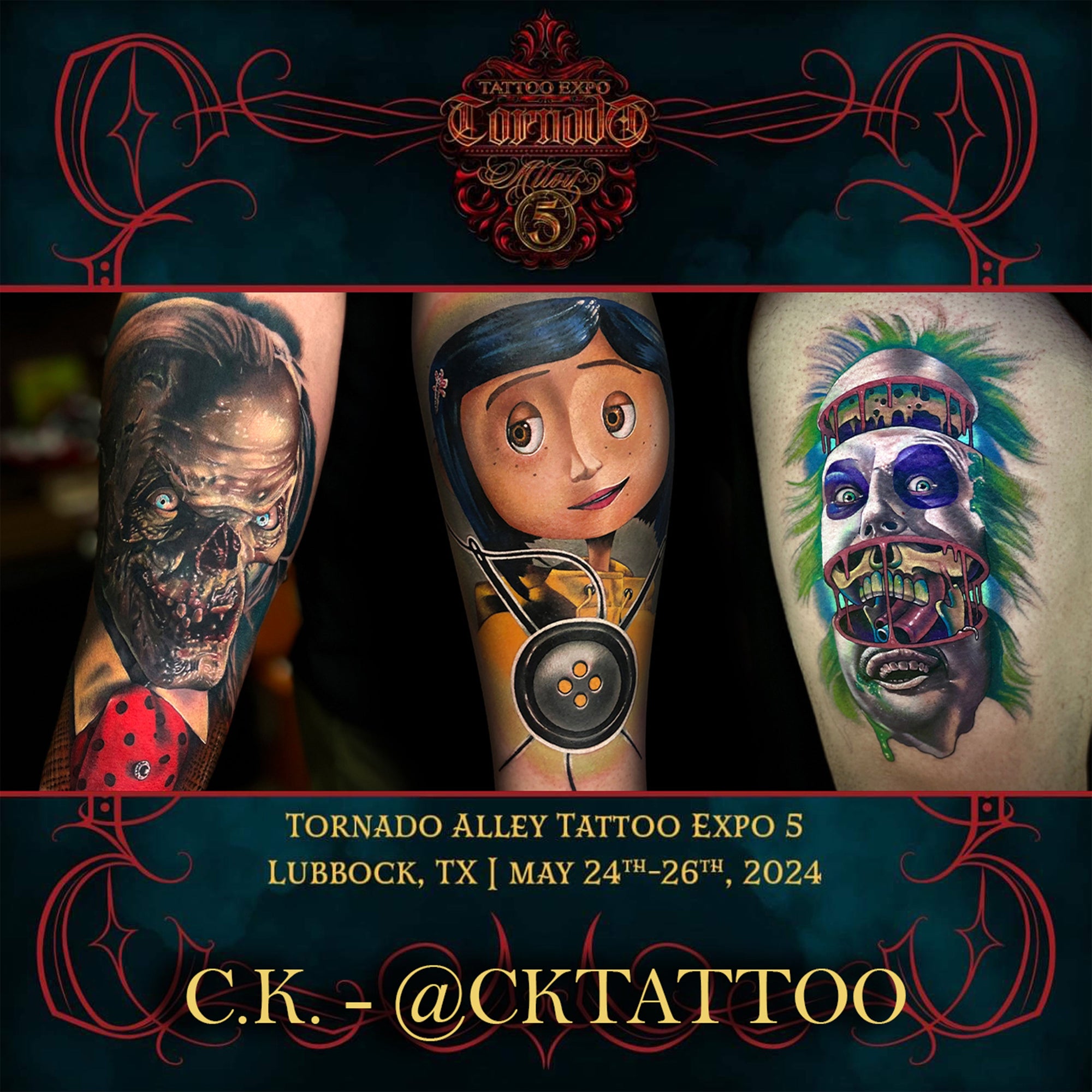 6 hour Tattoo Session with CK May 24th, 25th,or 26th, 2024